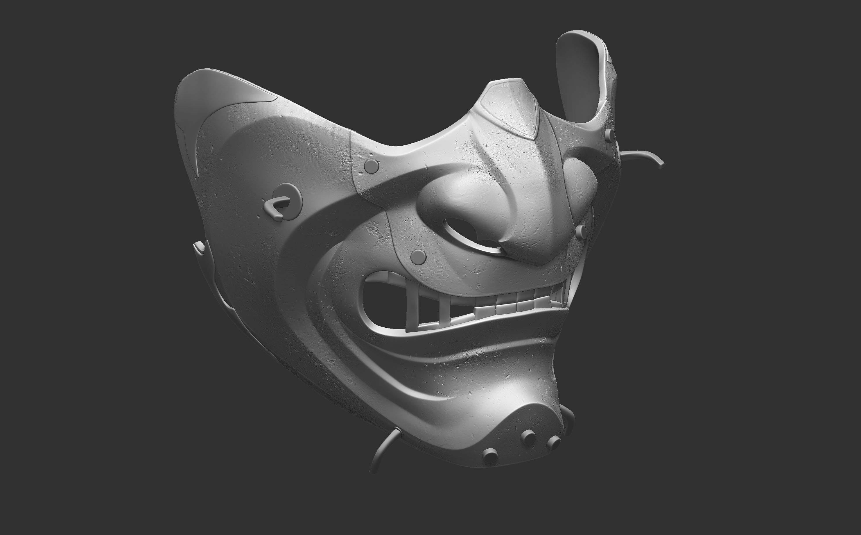 GHOST OF TSUSHIMA SEIRYUUS GLARE mask 3D print model_19