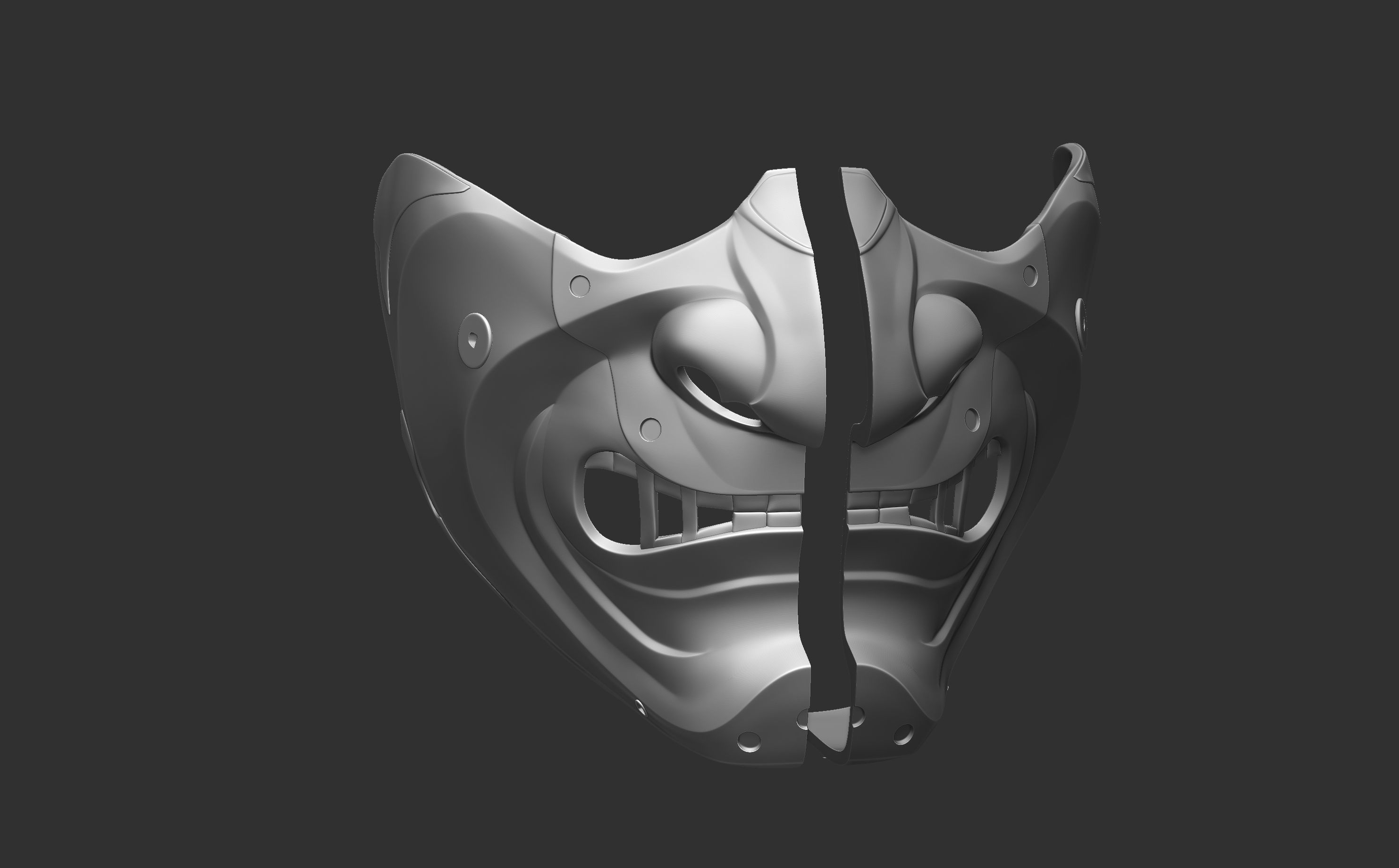 GHOST OF TSUSHIMA SEIRYUUS GLARE mask 3D print model_30