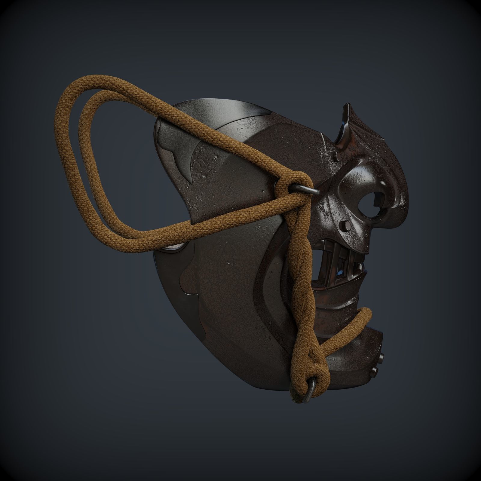 GHOST OF TSUSHIMA SEIRYUUS GLARE mask 3D print model_20