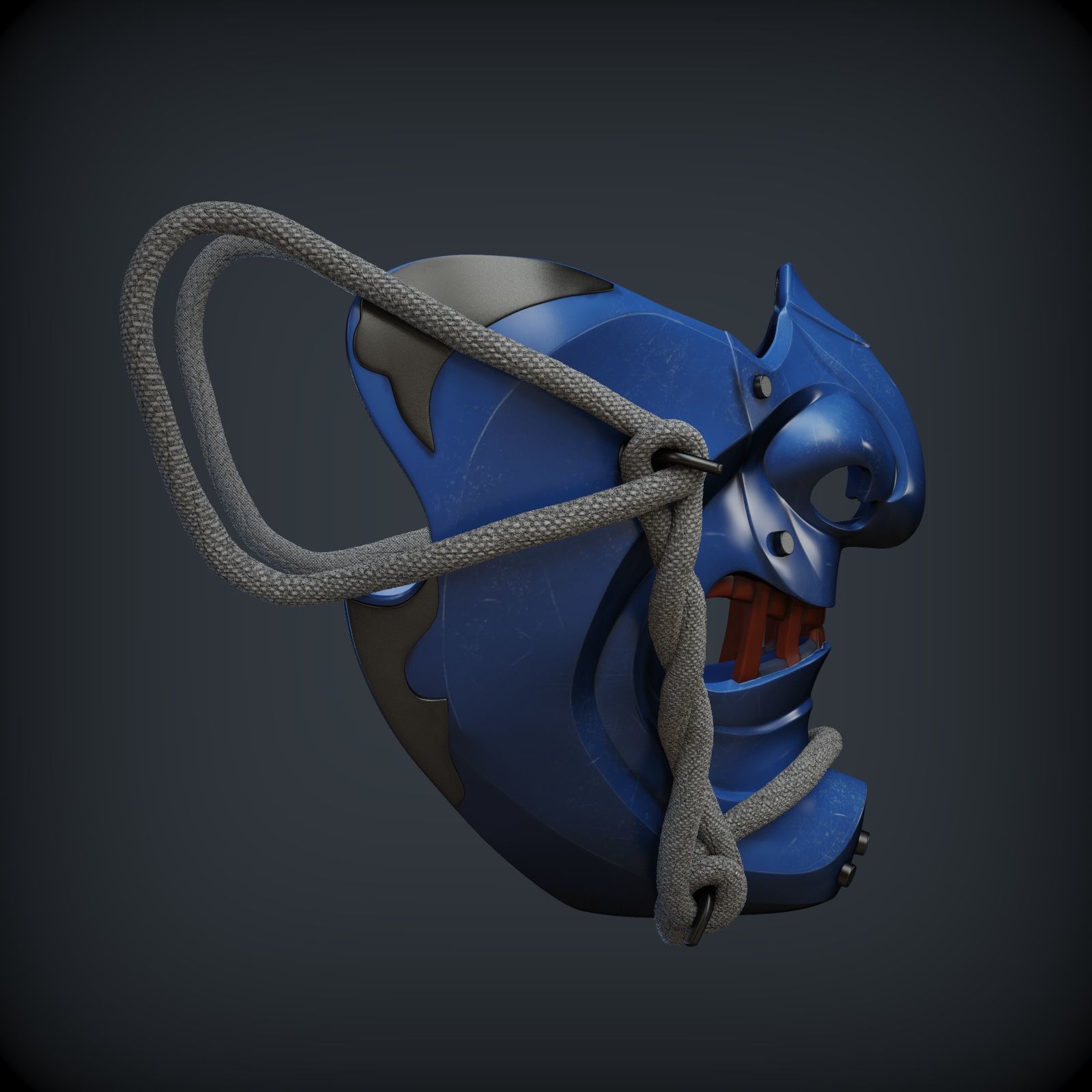 GHOST OF TSUSHIMA SEIRYUUS GLARE mask 3D print model_17