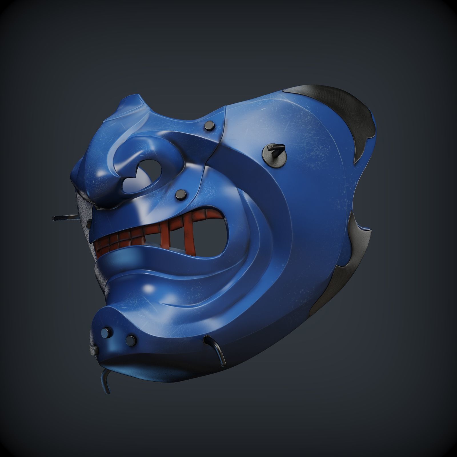 GHOST OF TSUSHIMA SEIRYUUS GLARE mask 3D print model_7