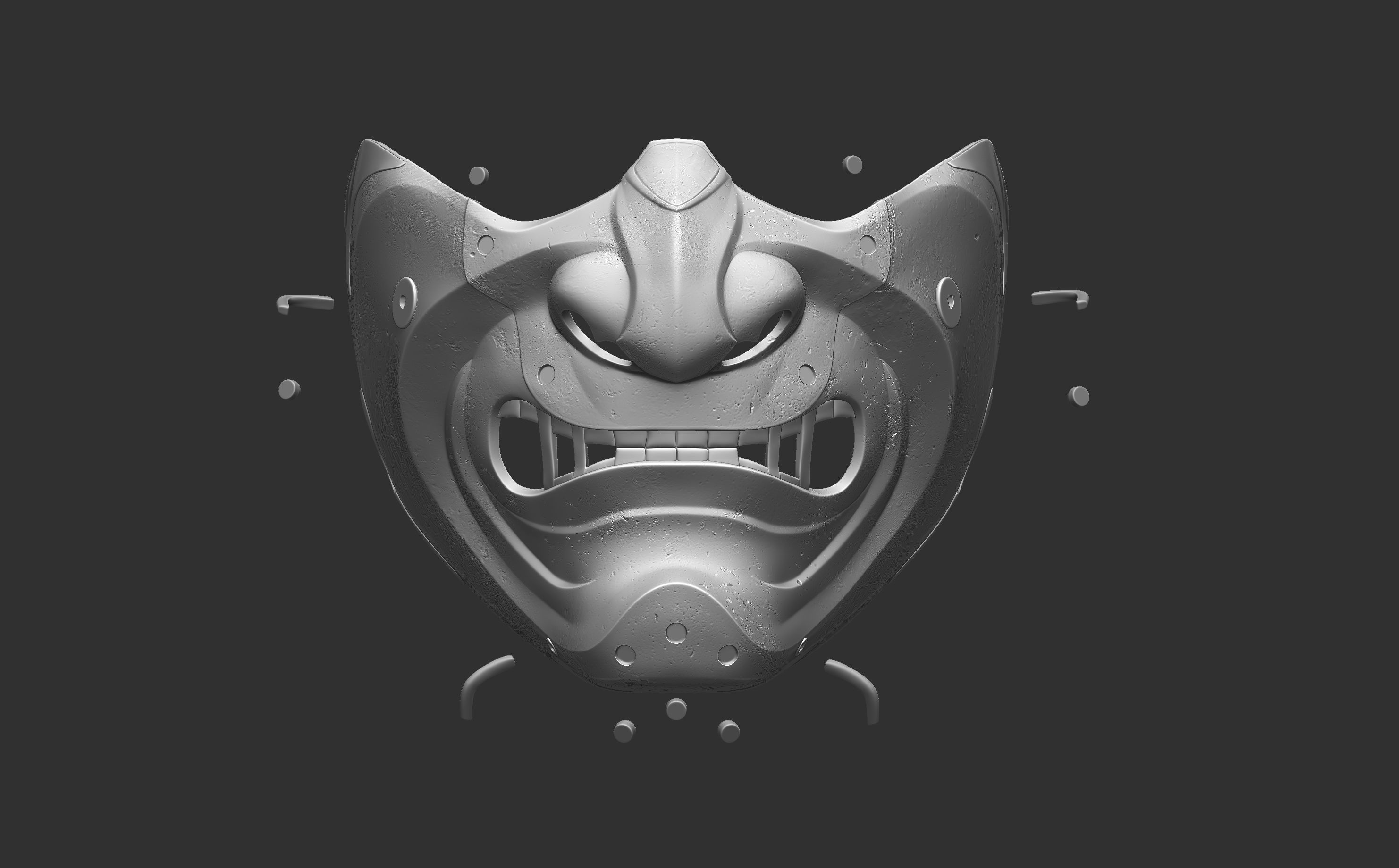 GHOST OF TSUSHIMA SEIRYUUS GLARE mask 3D print model_28