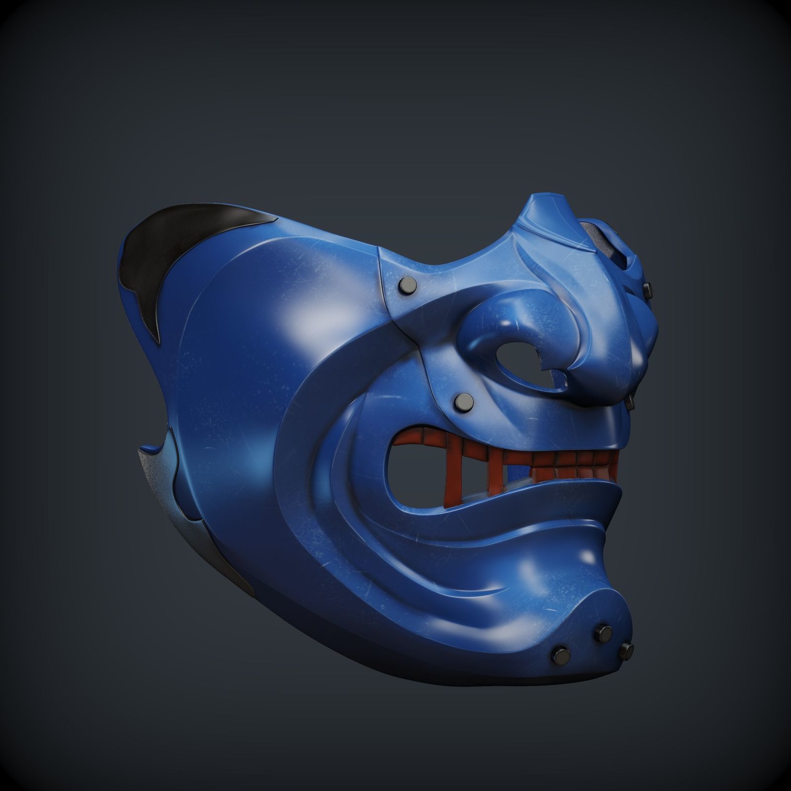 GHOST OF TSUSHIMA SEIRYUUS GLARE mask 3D print model_5