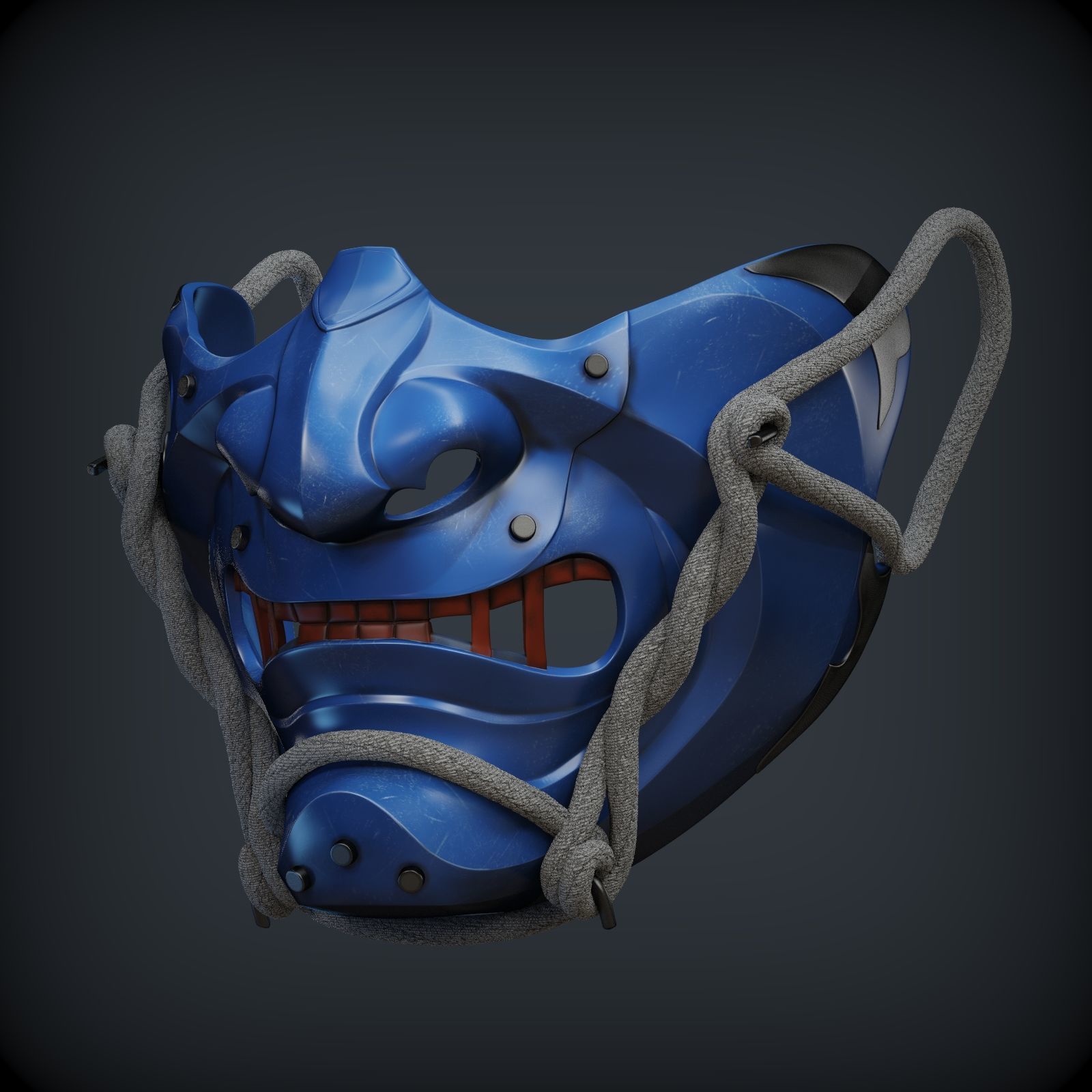 GHOST OF TSUSHIMA SEIRYUUS GLARE mask 3D print model_3