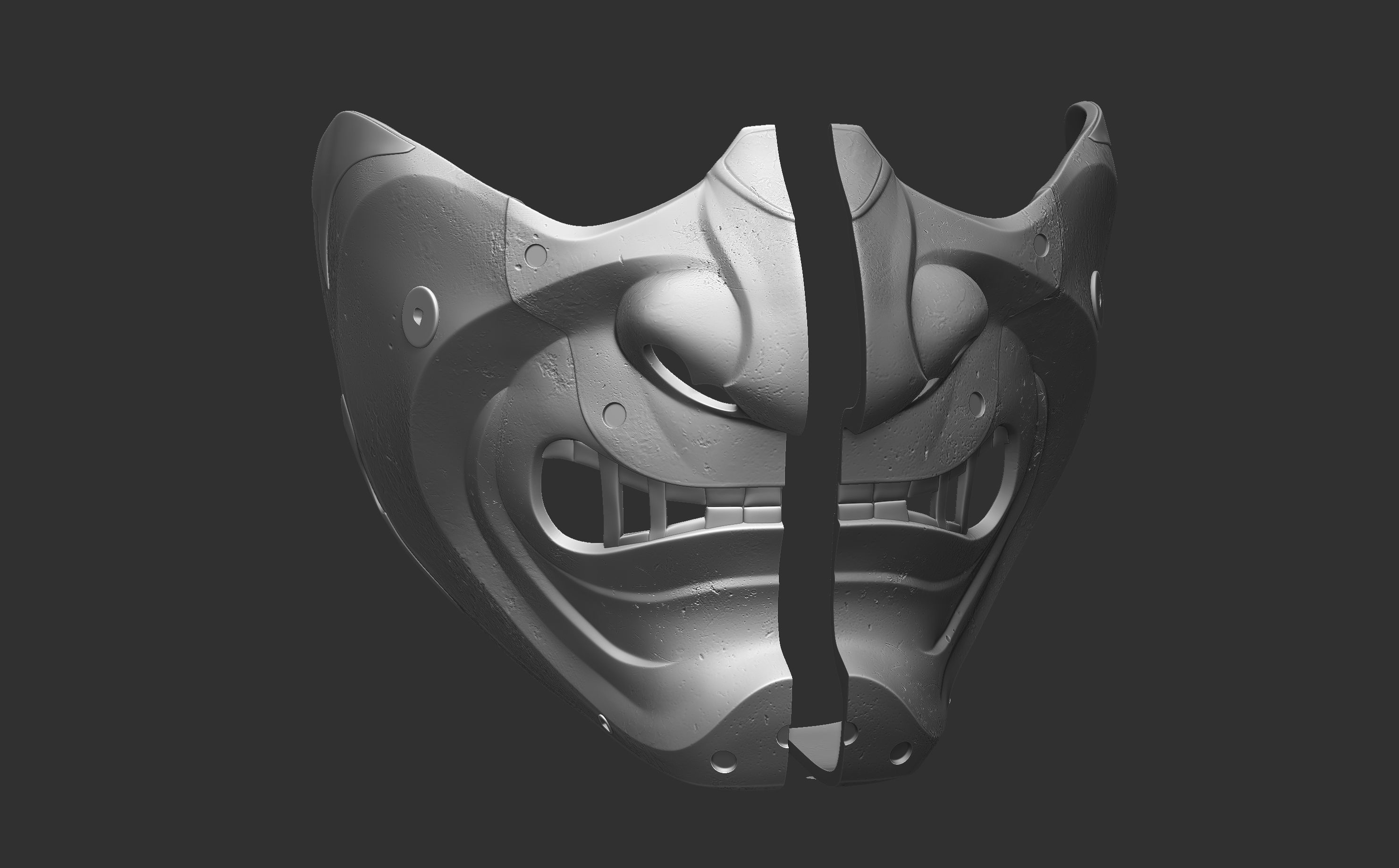 GHOST OF TSUSHIMA SEIRYUUS GLARE mask 3D print model_29