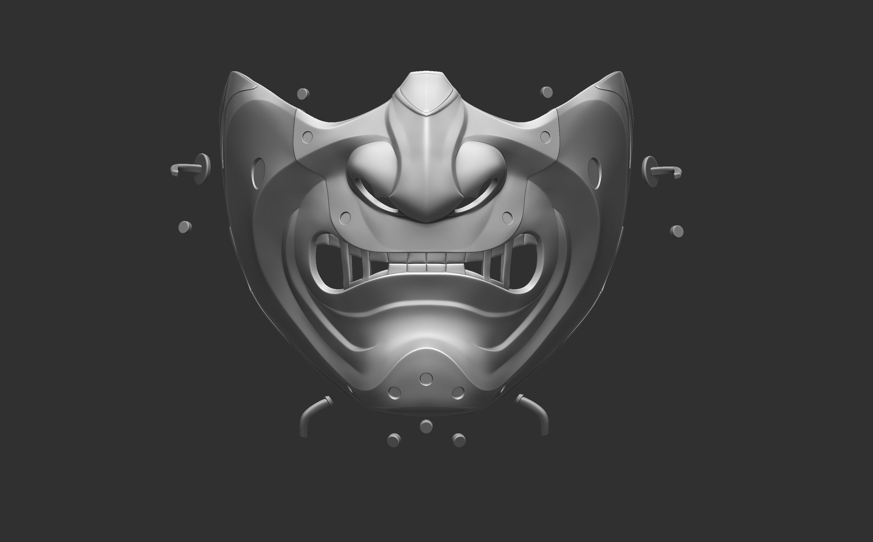 GHOST OF TSUSHIMA SEIRYUUS GLARE mask 3D print model_26