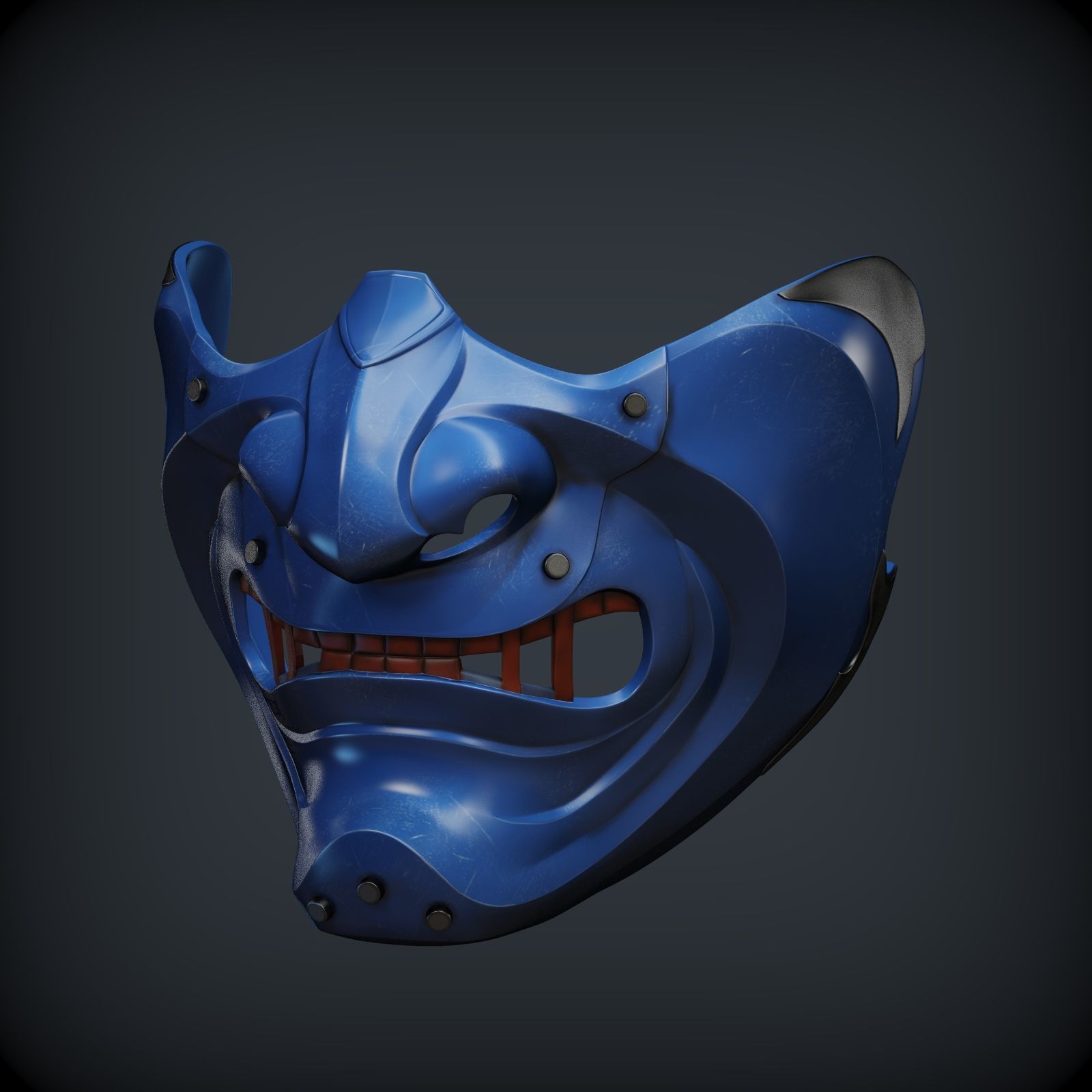 GHOST OF TSUSHIMA SEIRYUUS GLARE mask 3D print model_23