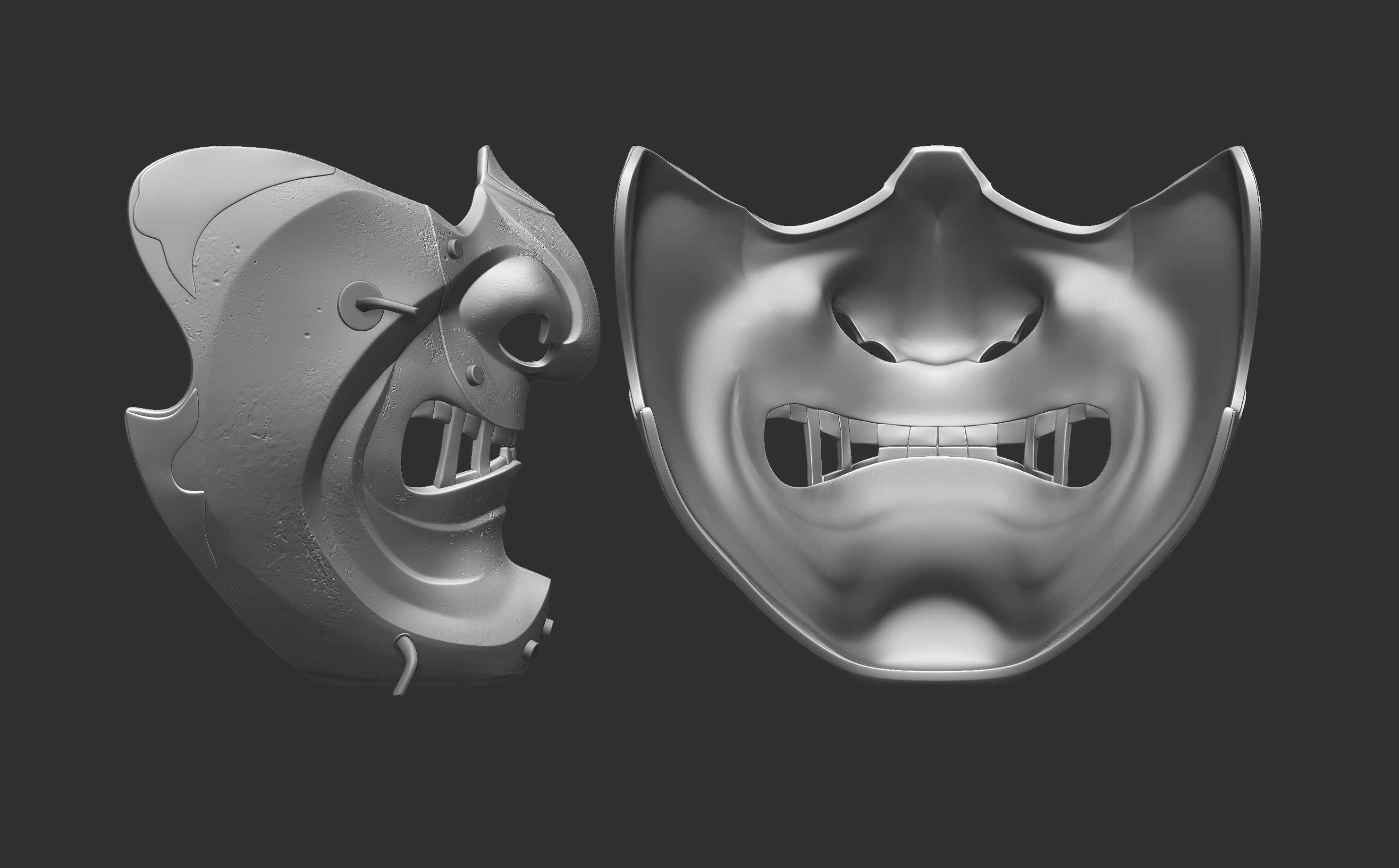 GHOST OF TSUSHIMA SEIRYUUS GLARE mask 3D print model_16