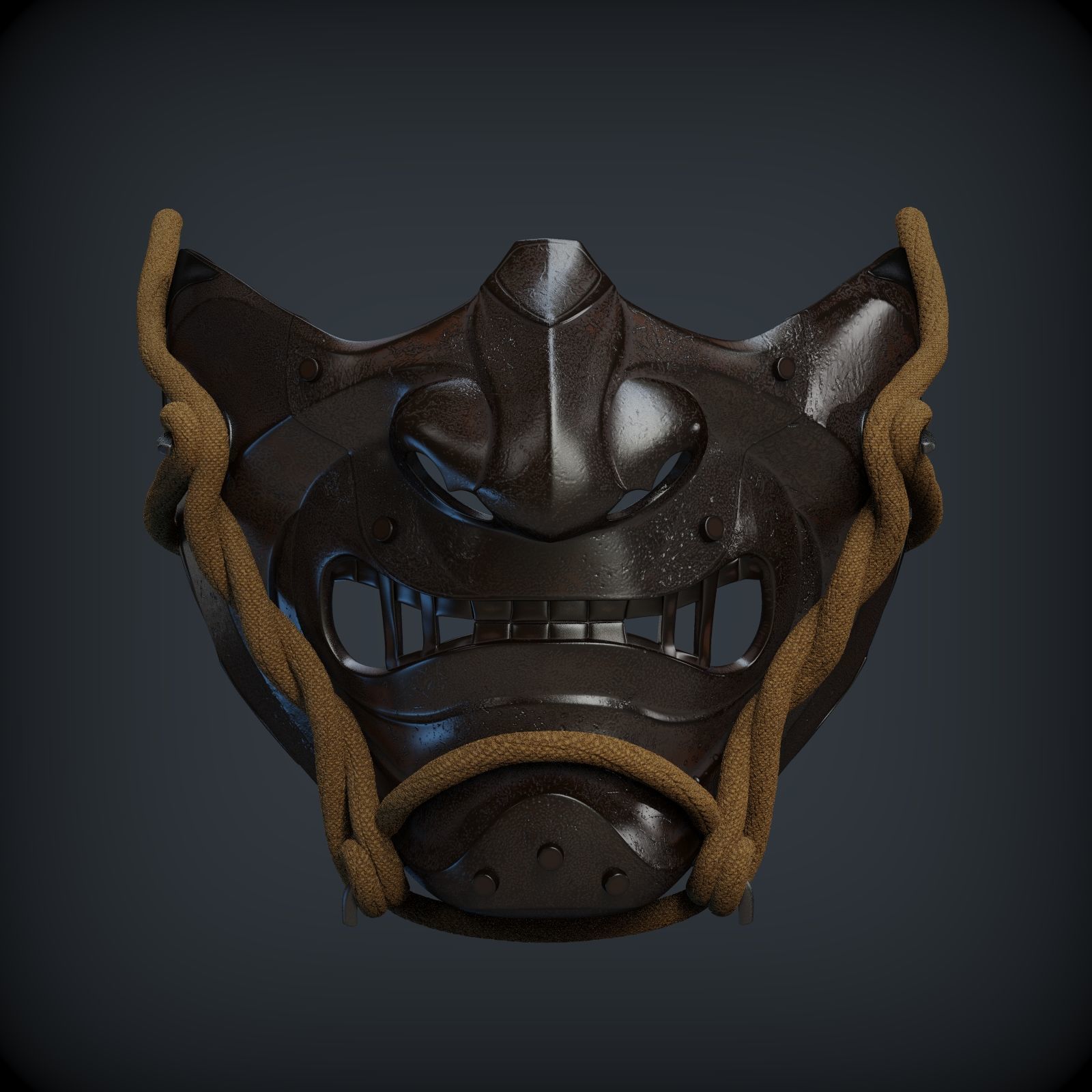 GHOST OF TSUSHIMA SEIRYUUS GLARE mask 3D print model_1