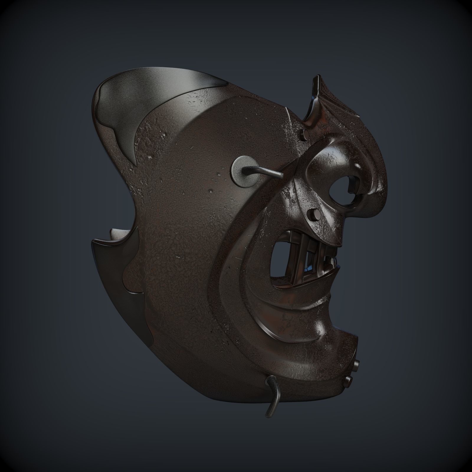 GHOST OF TSUSHIMA SEIRYUUS GLARE mask 3D print model_18