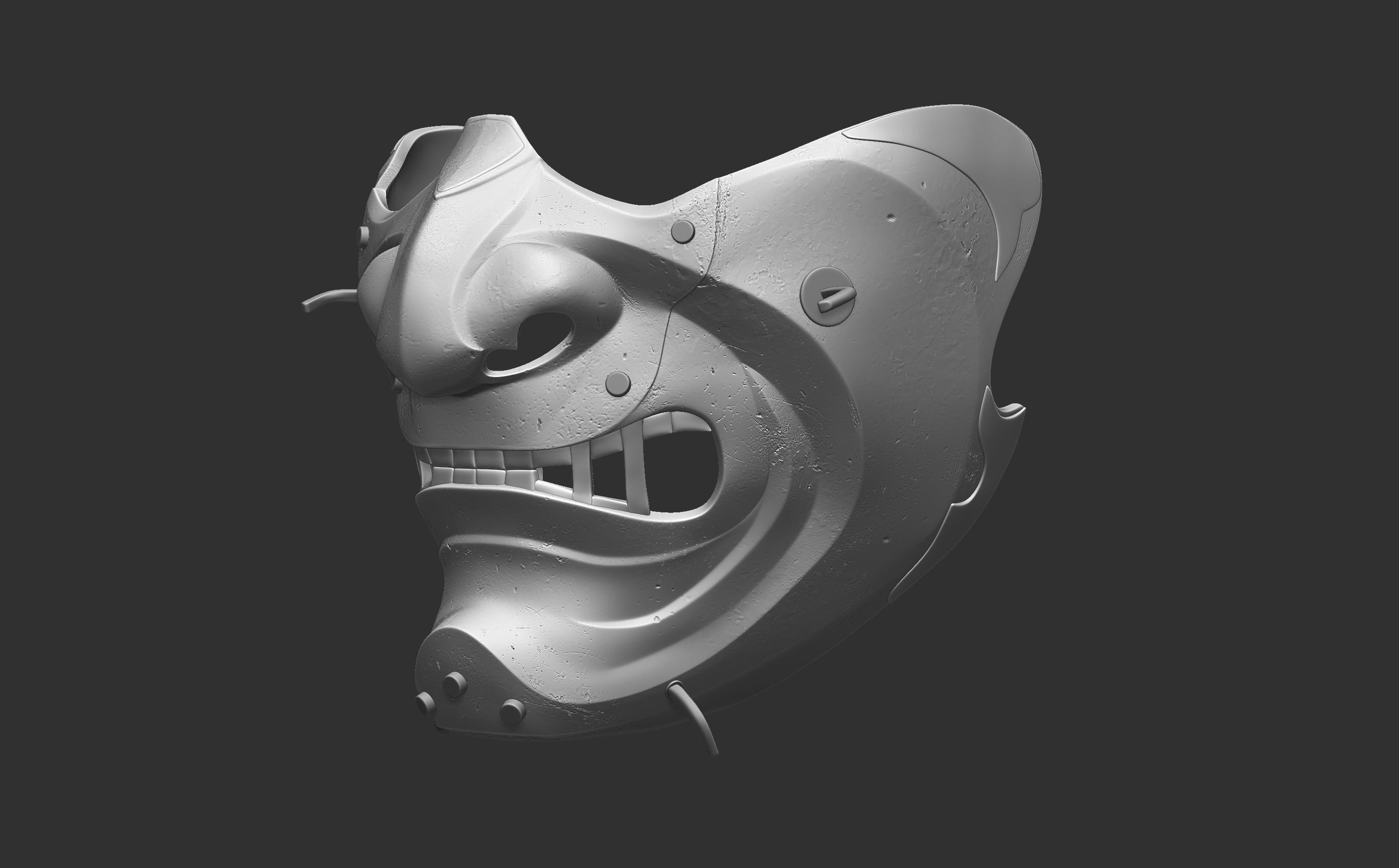 GHOST OF TSUSHIMA SEIRYUUS GLARE mask 3D print model_22