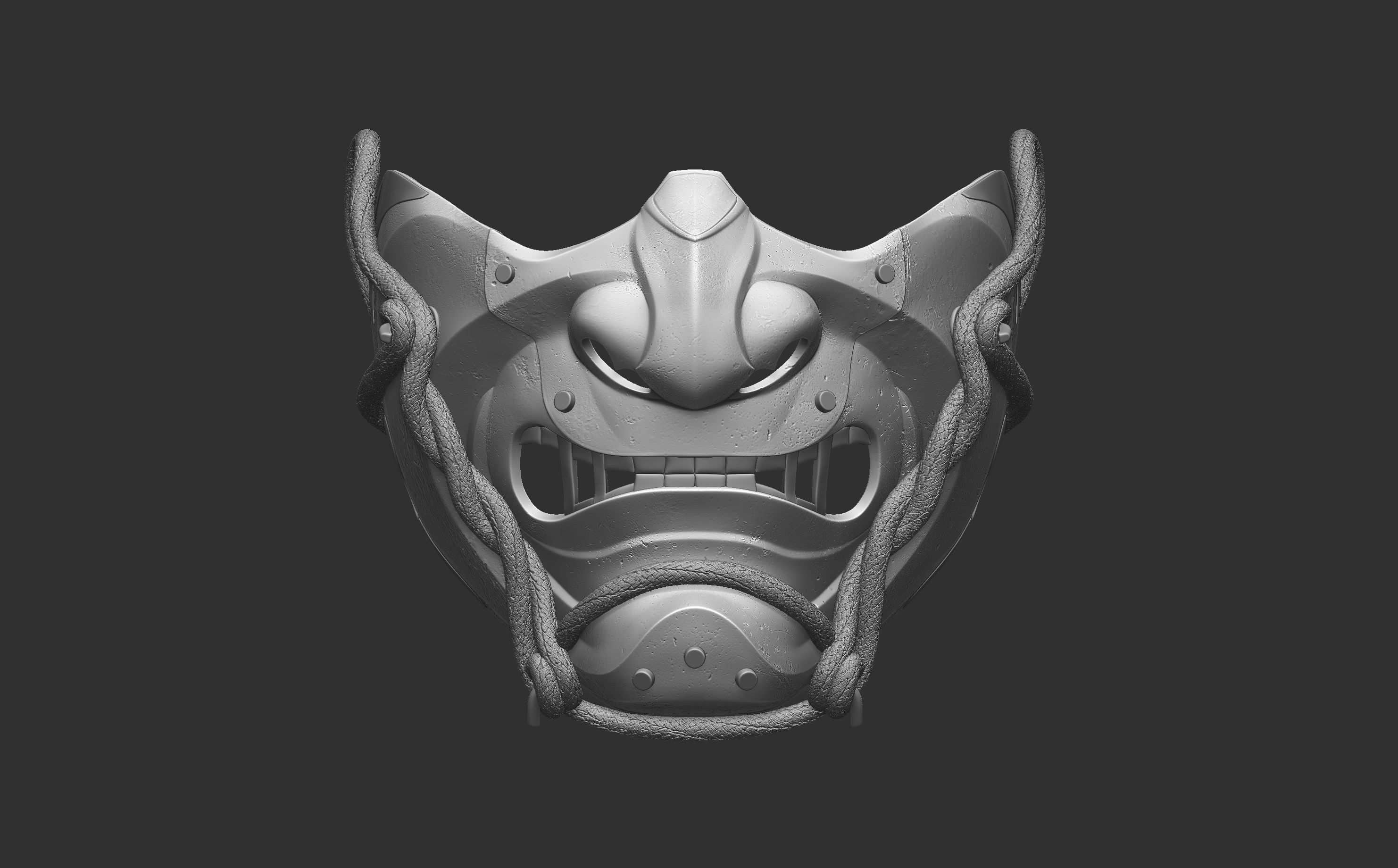 GHOST OF TSUSHIMA SEIRYUUS GLARE mask 3D print model_2