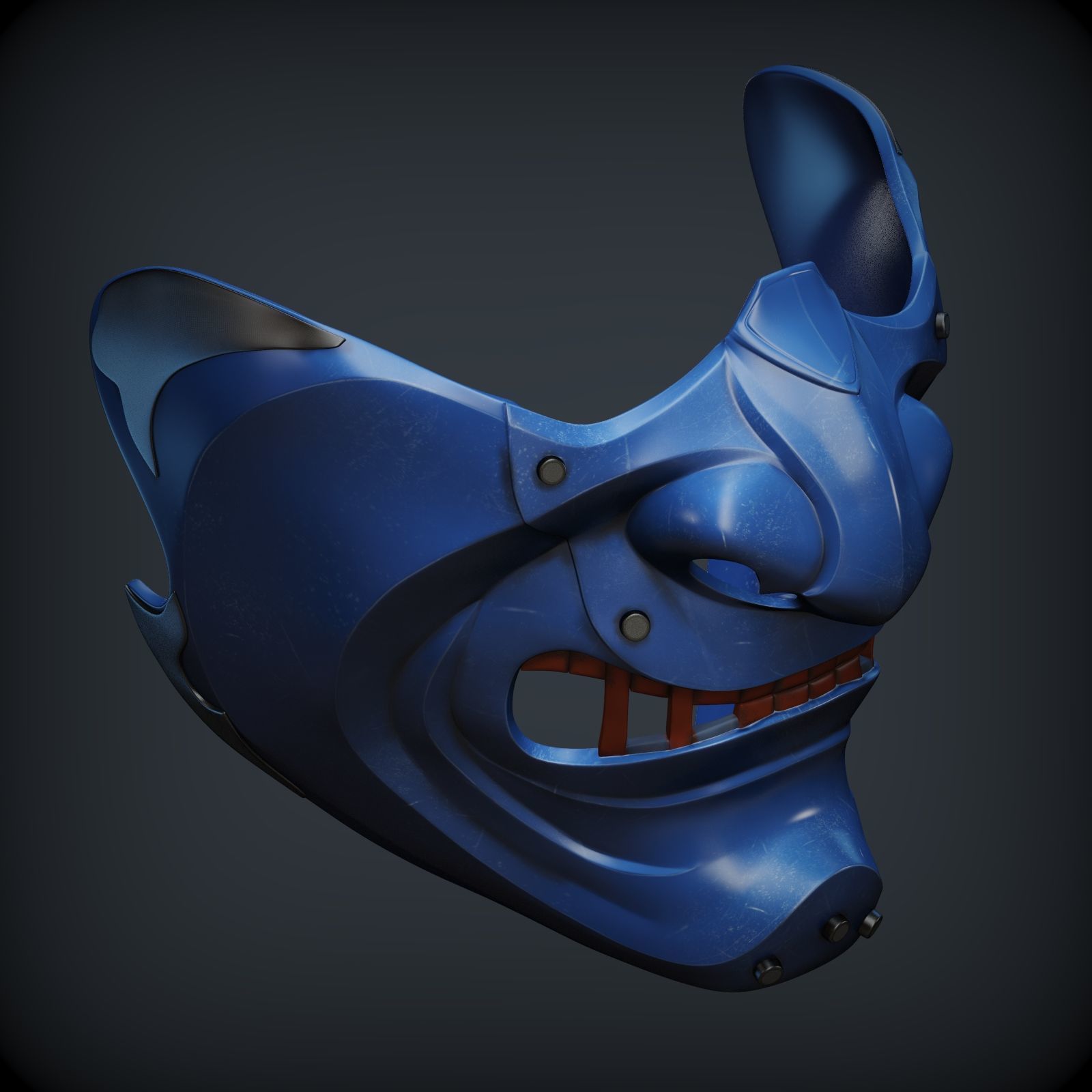 GHOST OF TSUSHIMA SEIRYUUS GLARE mask 3D print model_13