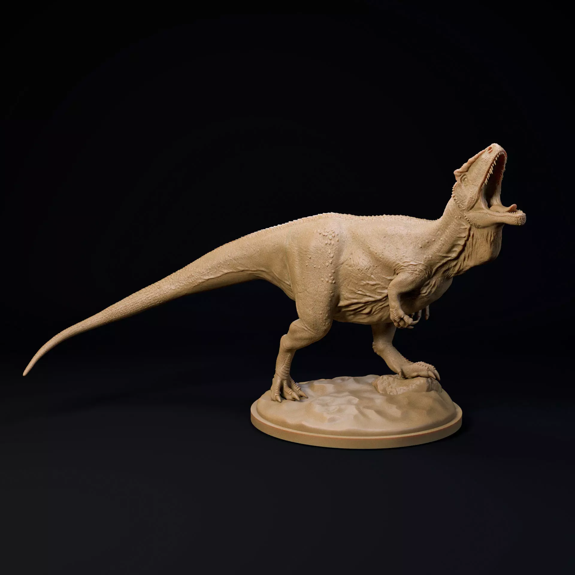 Carcharadontosaurus roar 32mm scale - pre-supported dinosaur  3D print model_0