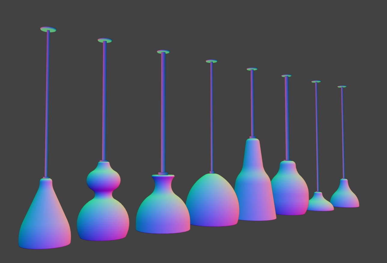 Wooden Lamps 3D model_14