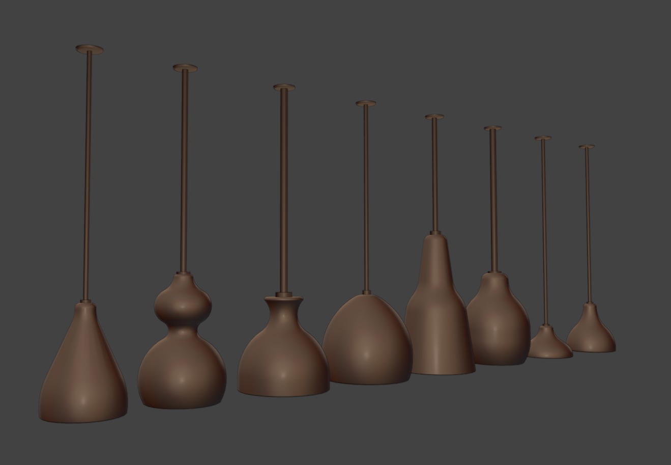 Wooden Lamps 3D model_13