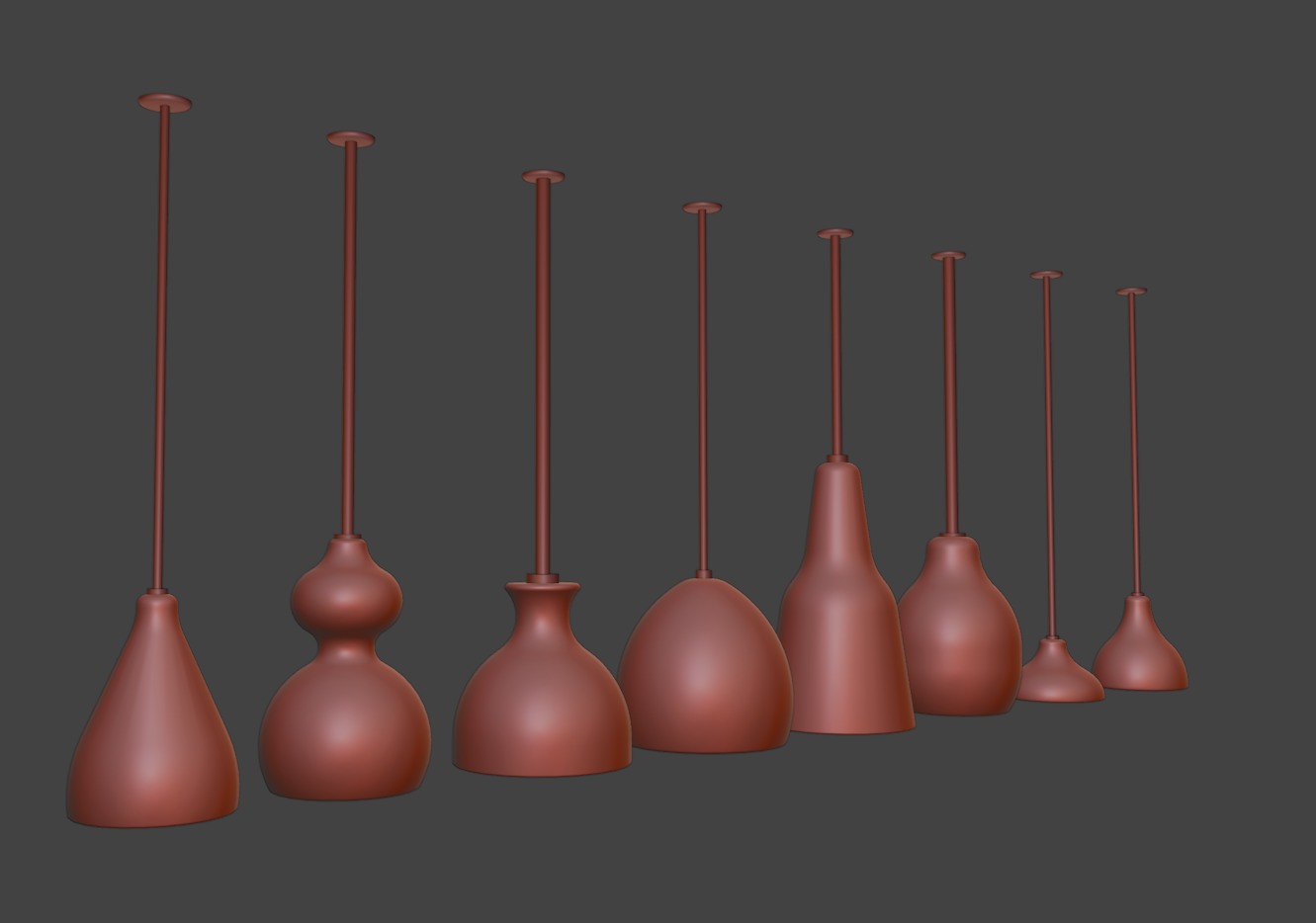 Wooden Lamps 3D model_11