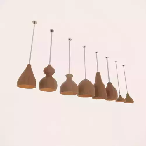 Wooden Lamps 3D model
