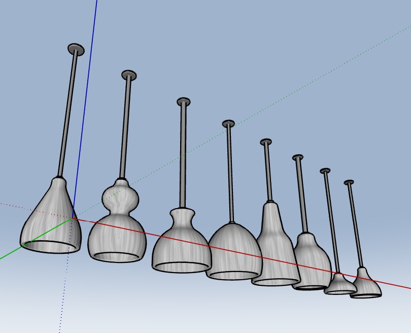 Wooden Lamps 3D model_1