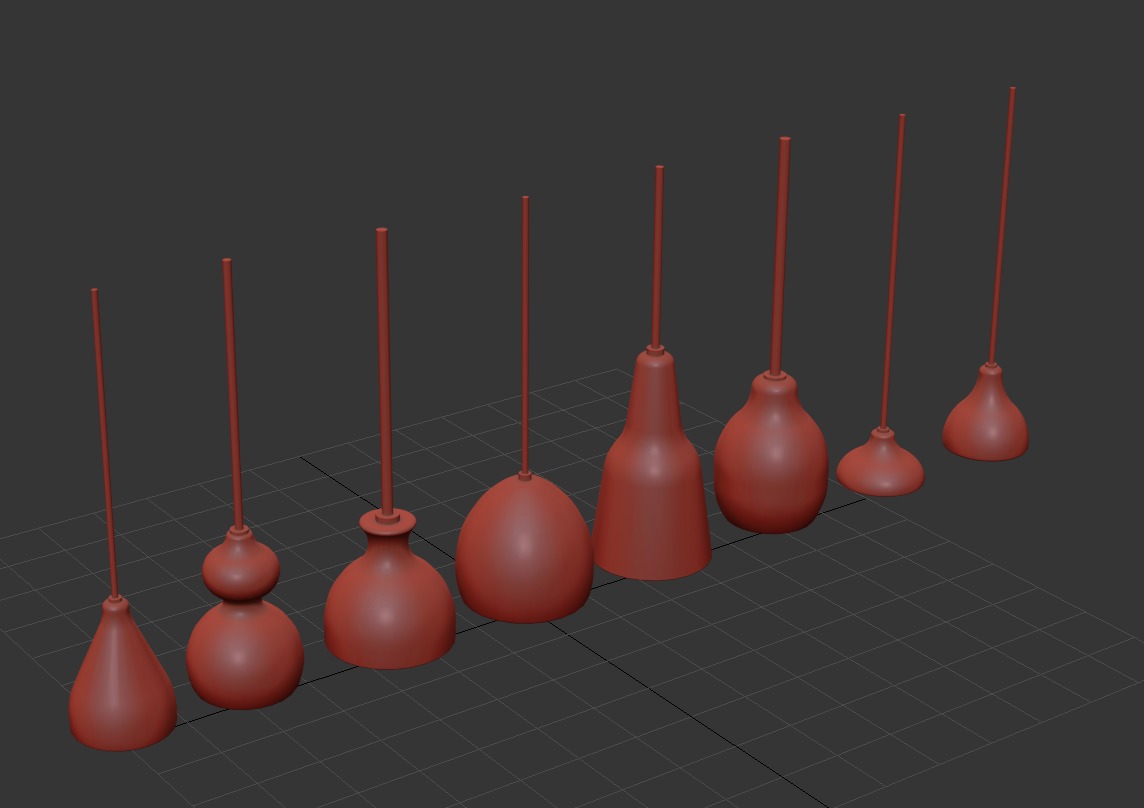 Wooden Lamps 3D model_10