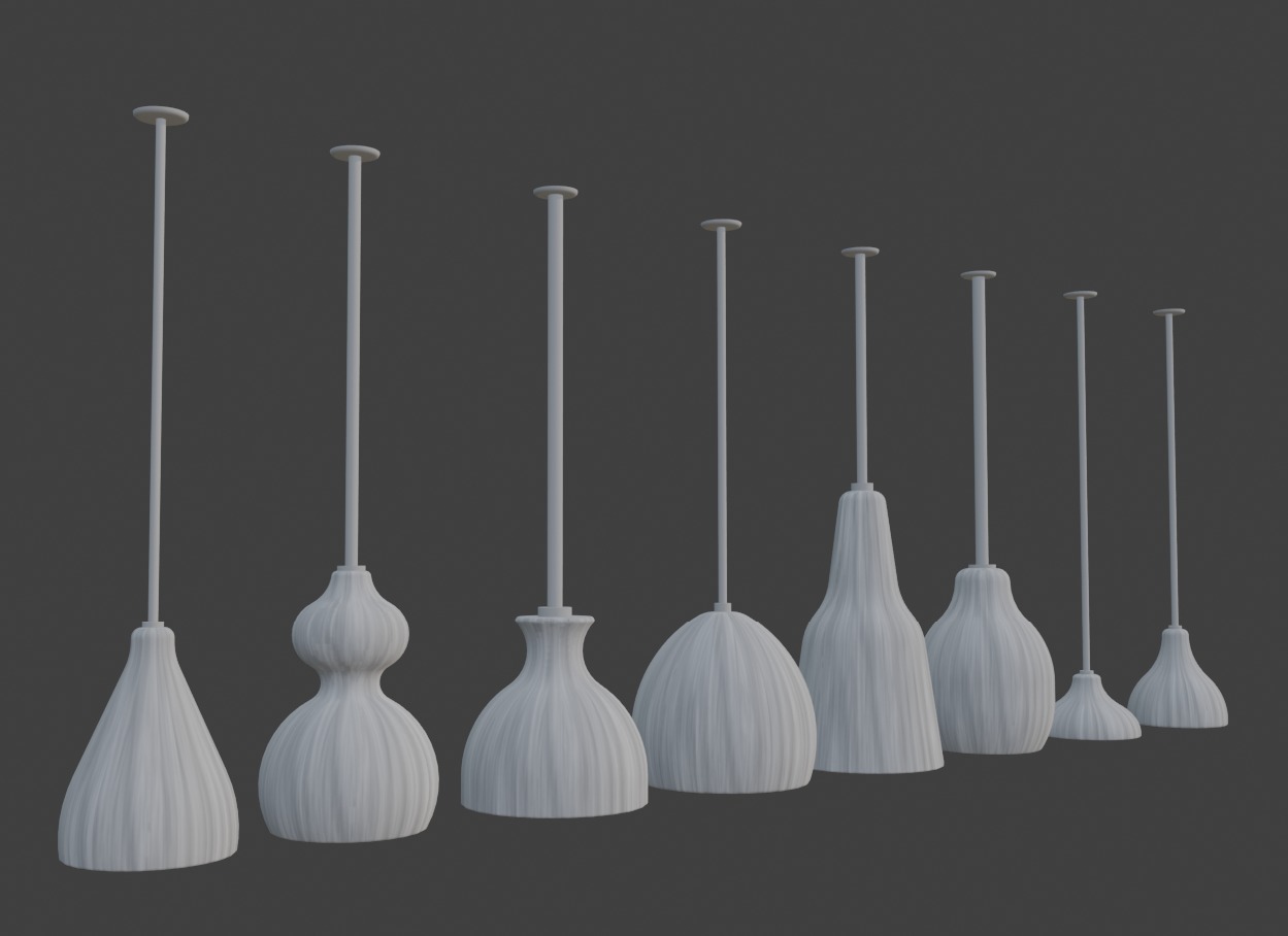 Wooden Lamps 3D model_5