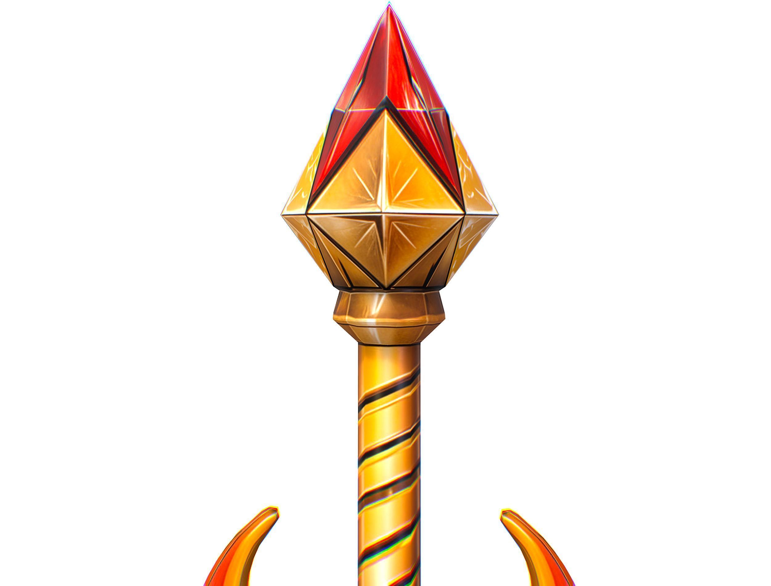 Lowpoly Demonic Sword Skull on Hilt Vector Style Low-poly 3D model_12