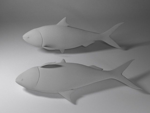 Hilsa fish Low-poly 3D model_5
