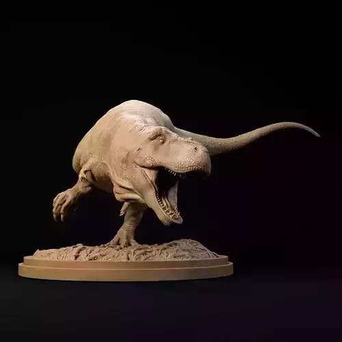 Tyrannosaurus chasing 32mm scale - pre-supported dinosaur 3D print model