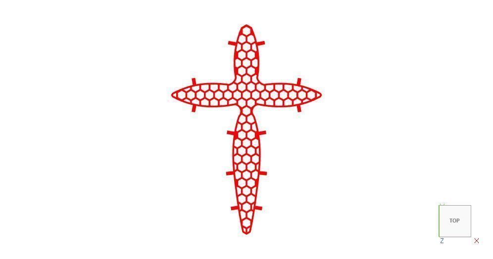 Big Diamond Cross Pendant 3D print model_22