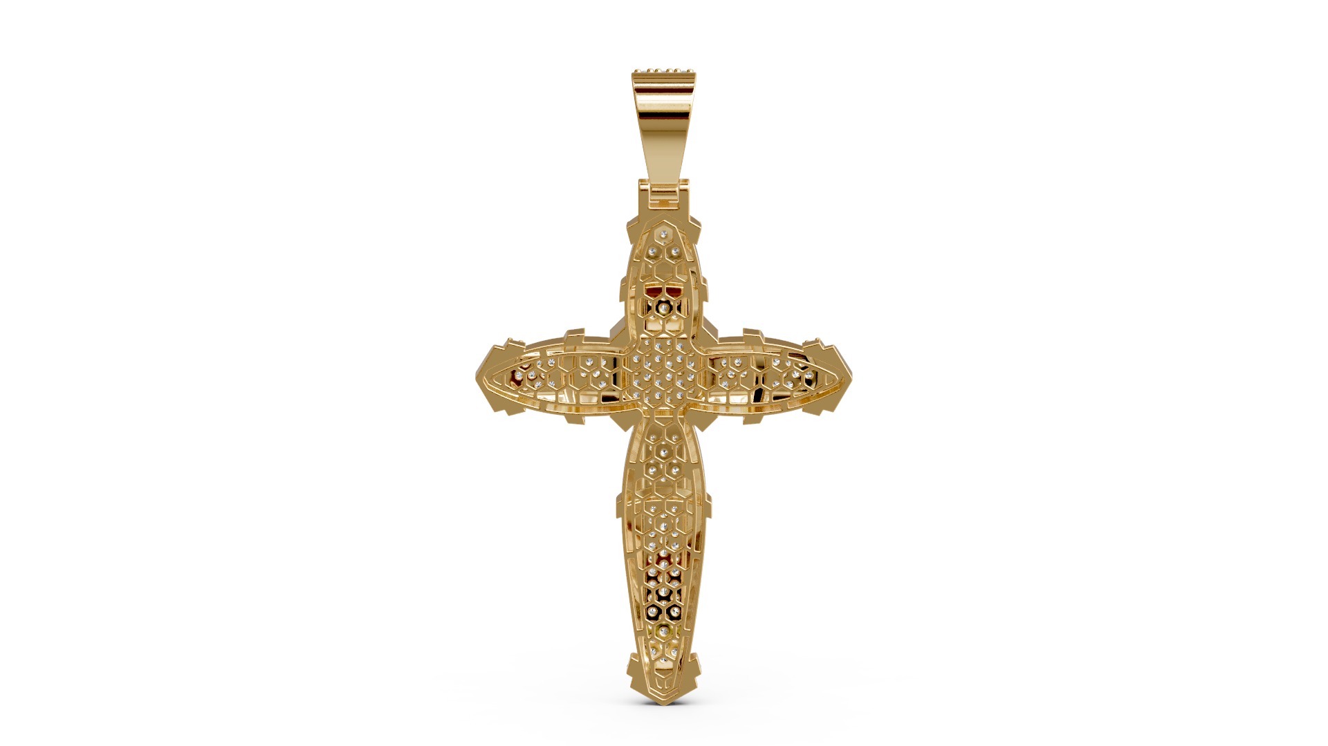Big Diamond Cross Pendant 3D print model_6