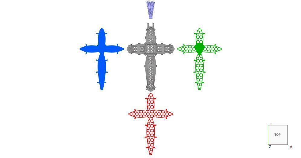 Big Diamond Cross Pendant 3D print model_19