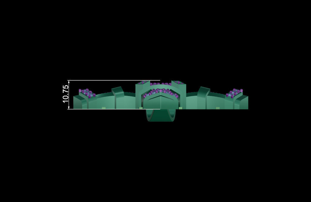 Big Diamond Cross Pendant 3D print model_14