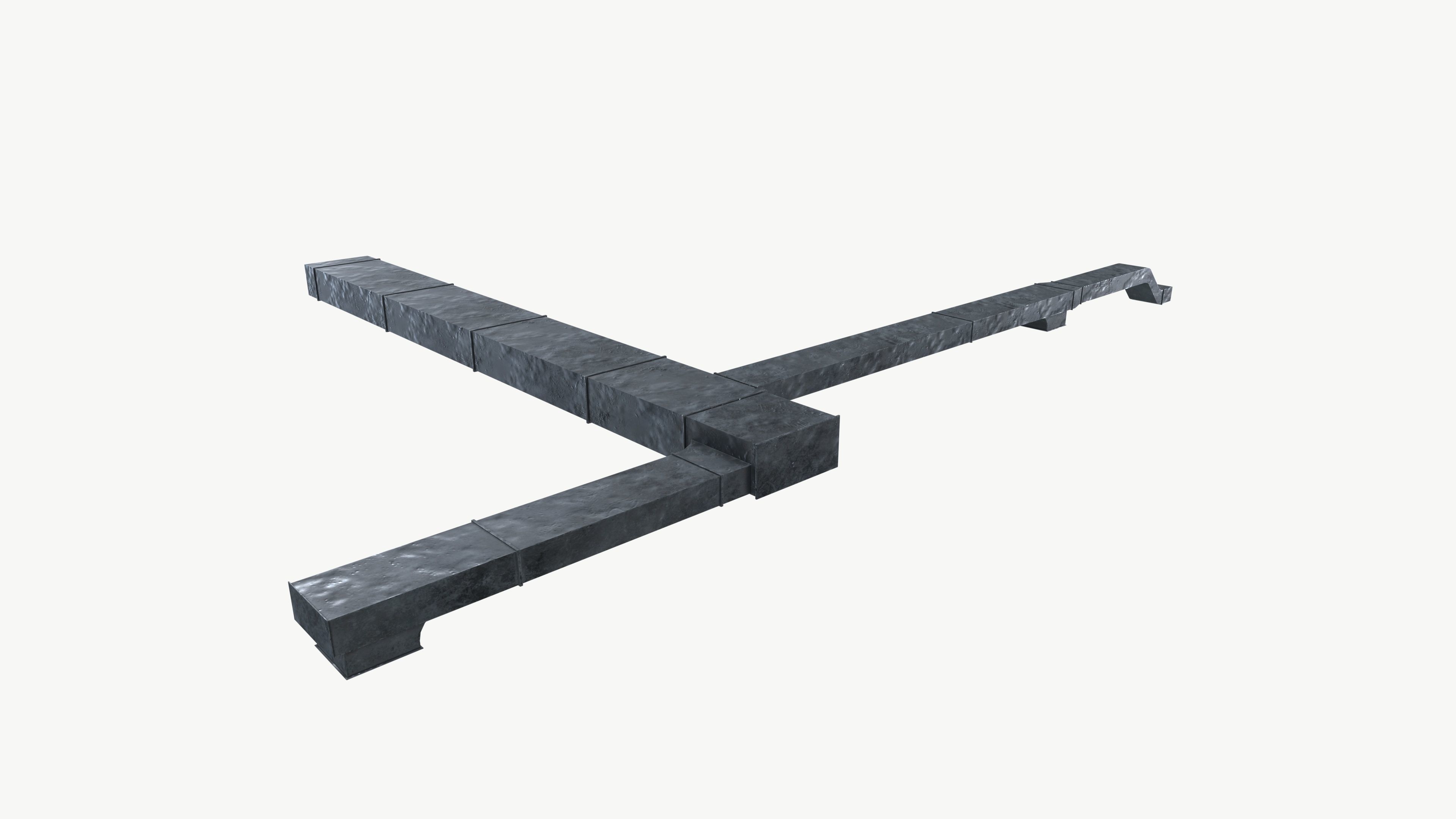 small single duct Low-poly 3D model_4