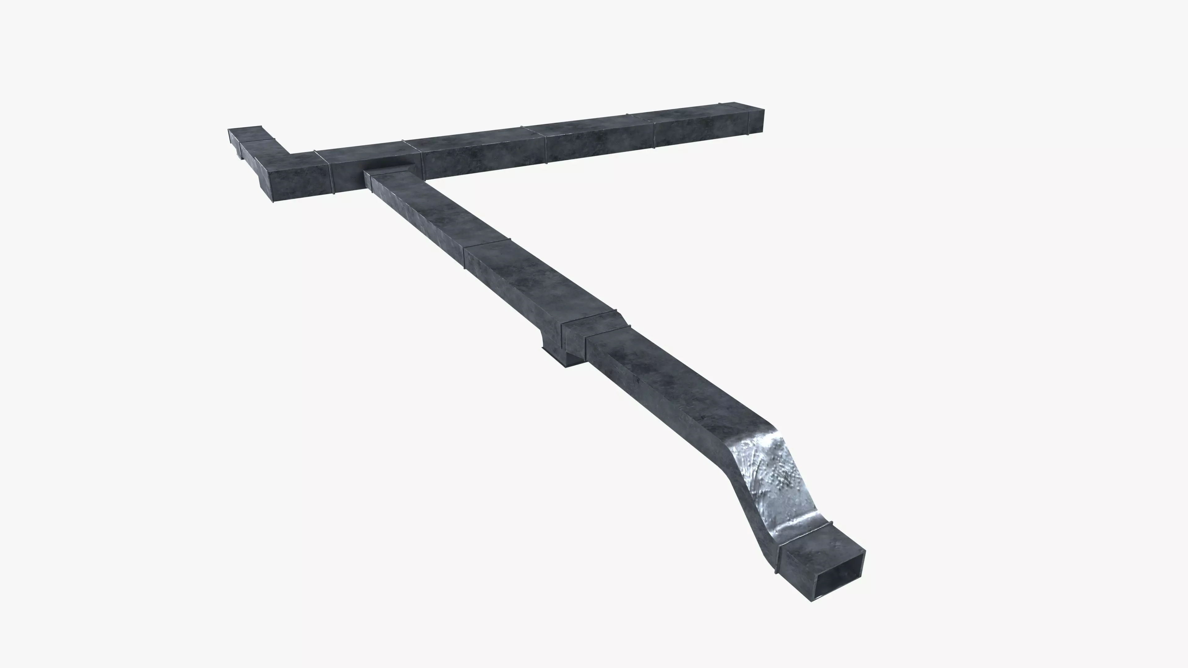 small single duct Low-poly 3D model_0