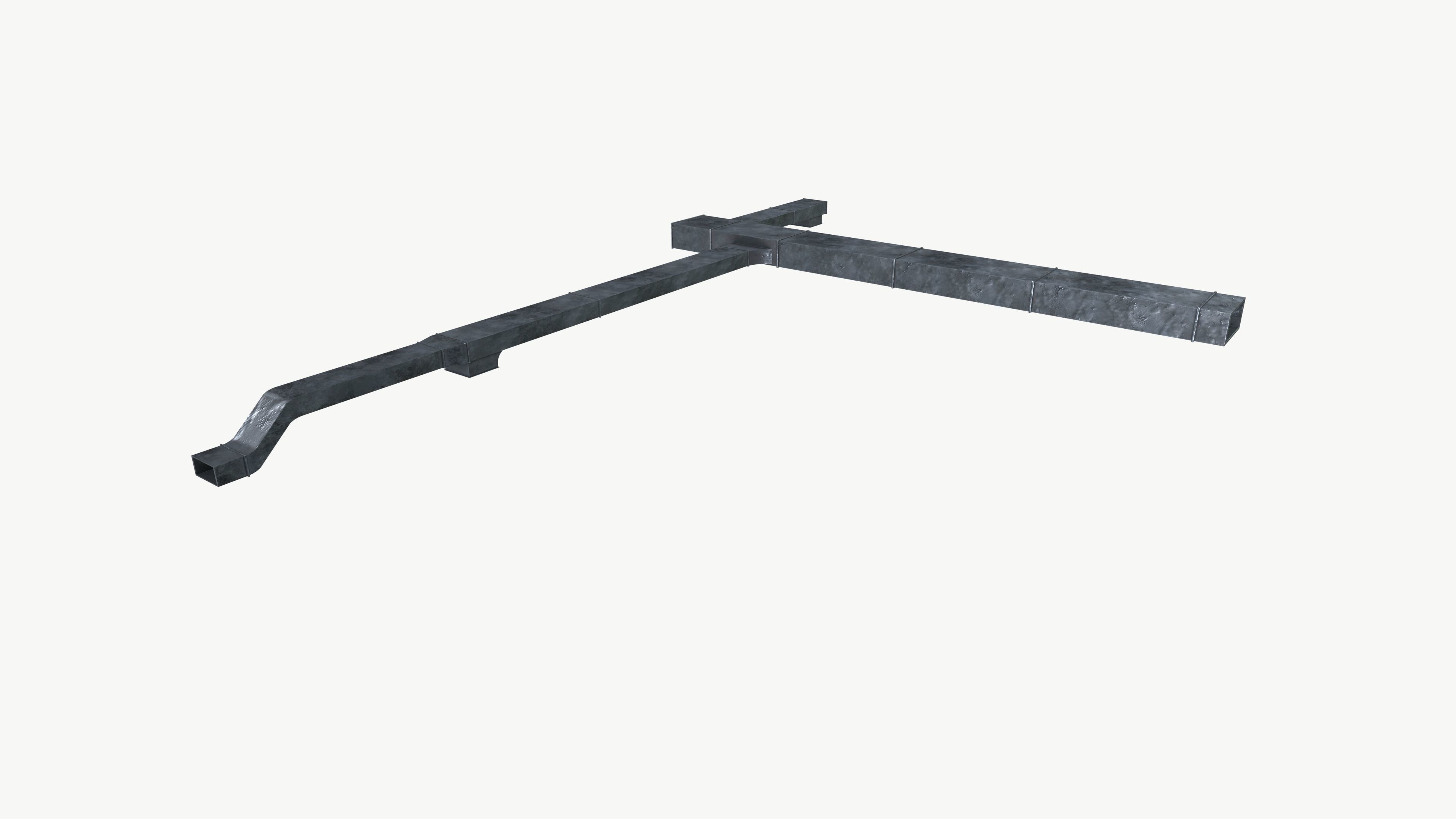 small single duct Low-poly 3D model_2