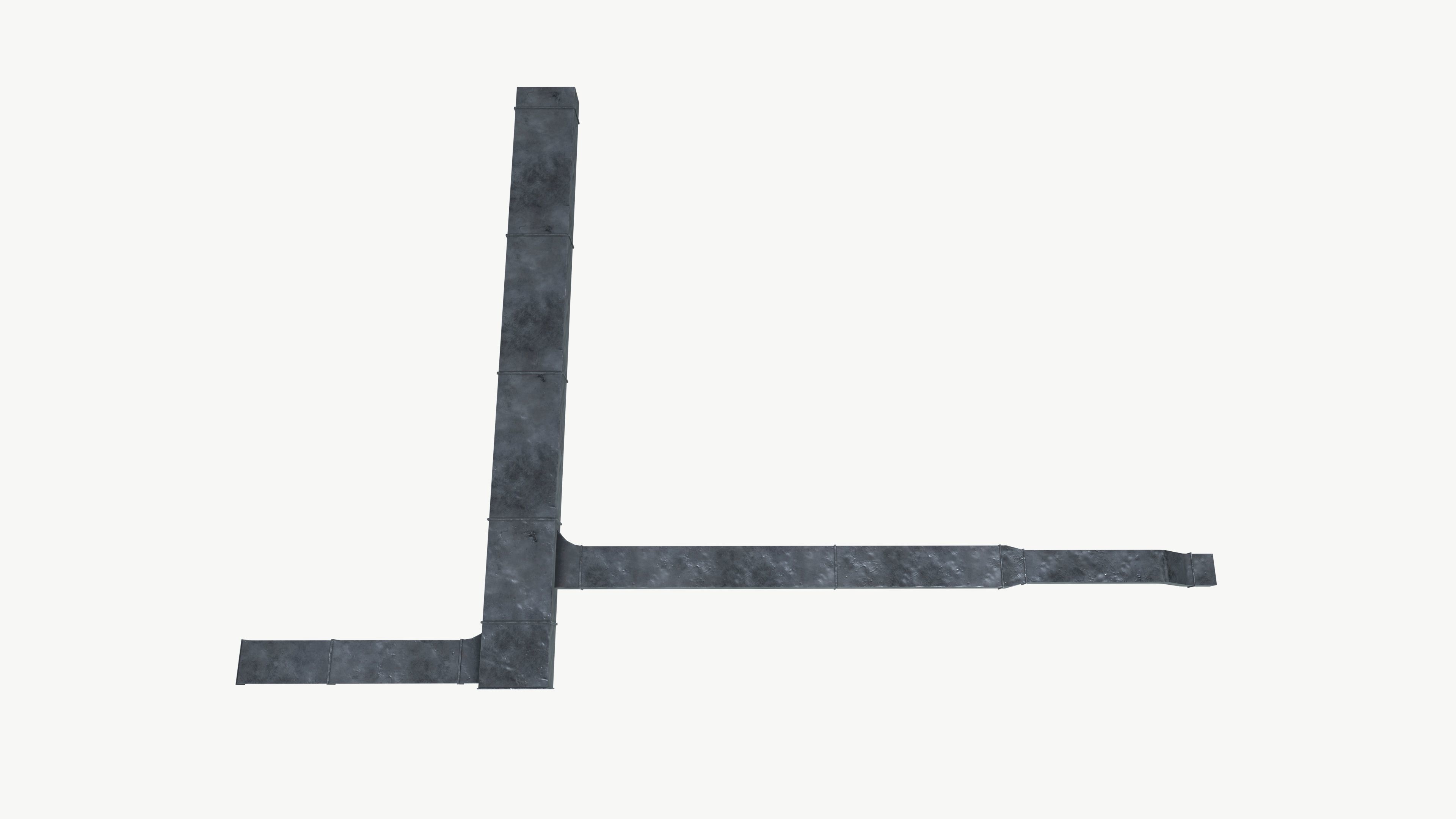 small single duct Low-poly 3D model_5