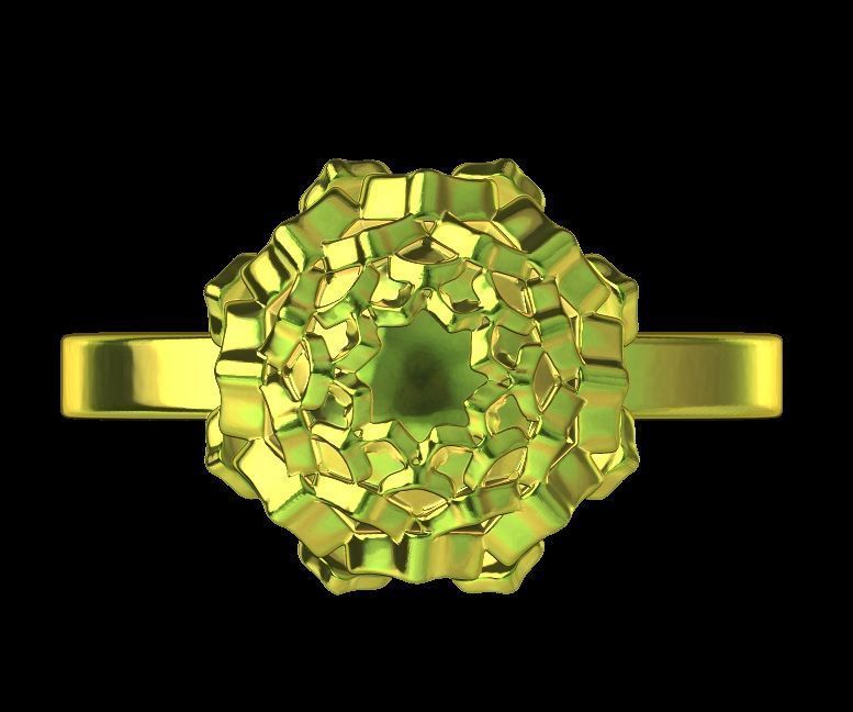 Lotus Ring 3D print model_11