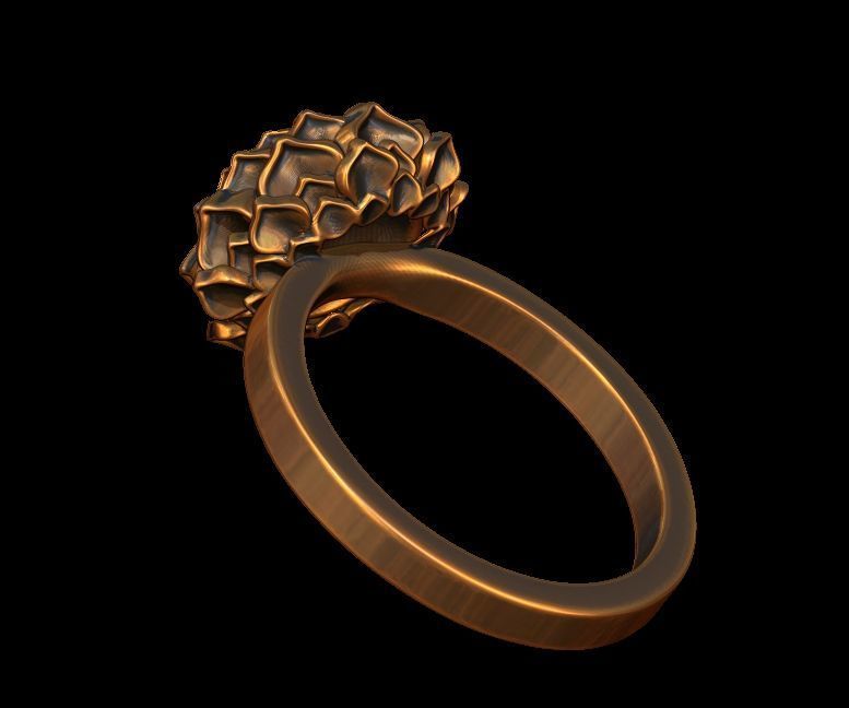 Lotus Ring 3D print model_17