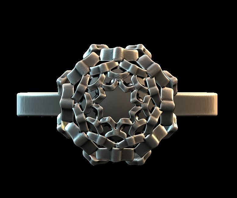 Lotus Ring 3D print model_10