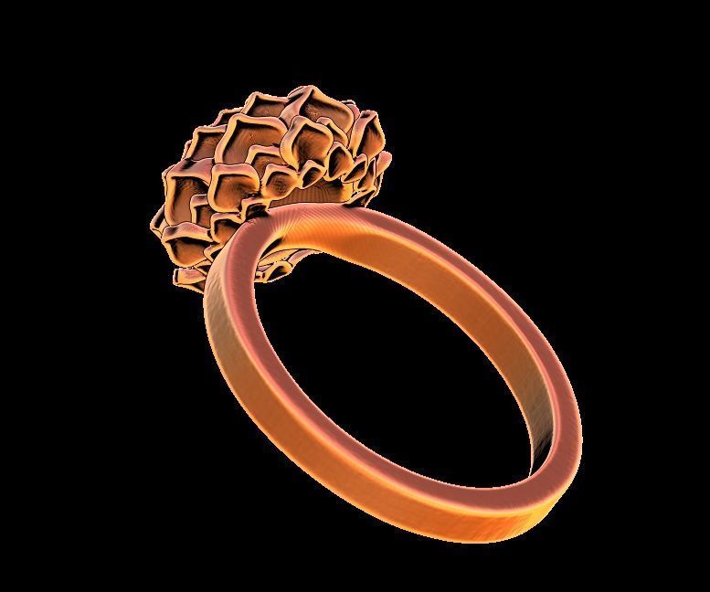 Lotus Ring 3D print model_28