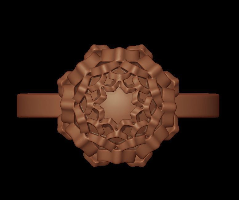 Lotus Ring 3D print model_21