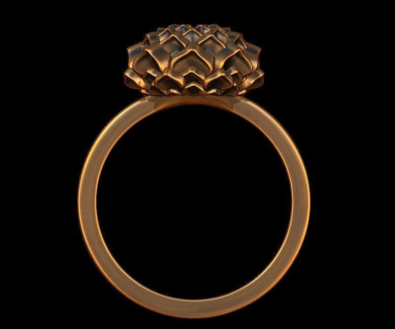 Lotus Ring 3D print model_13