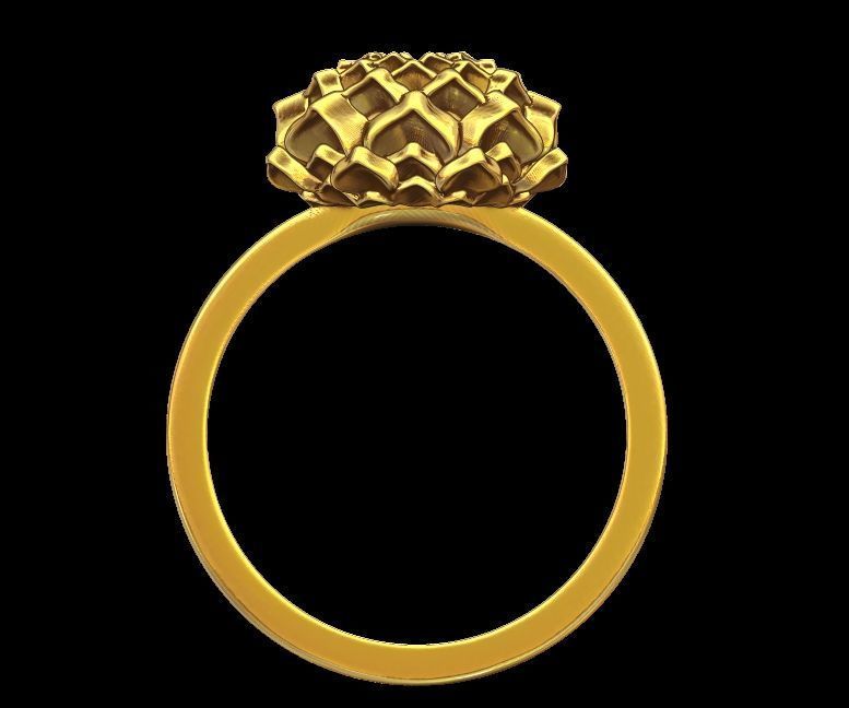 Lotus Ring 3D print model_14