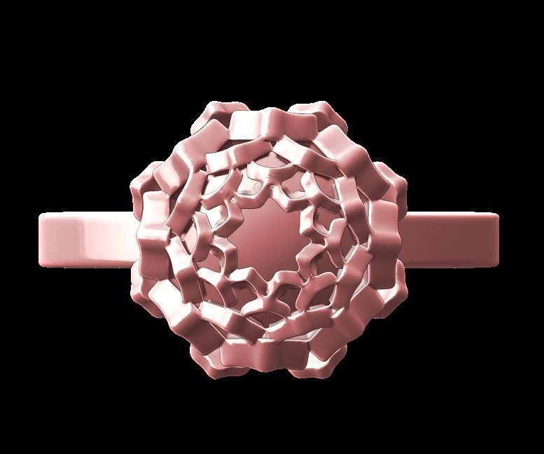 Lotus Ring 3D print model_25