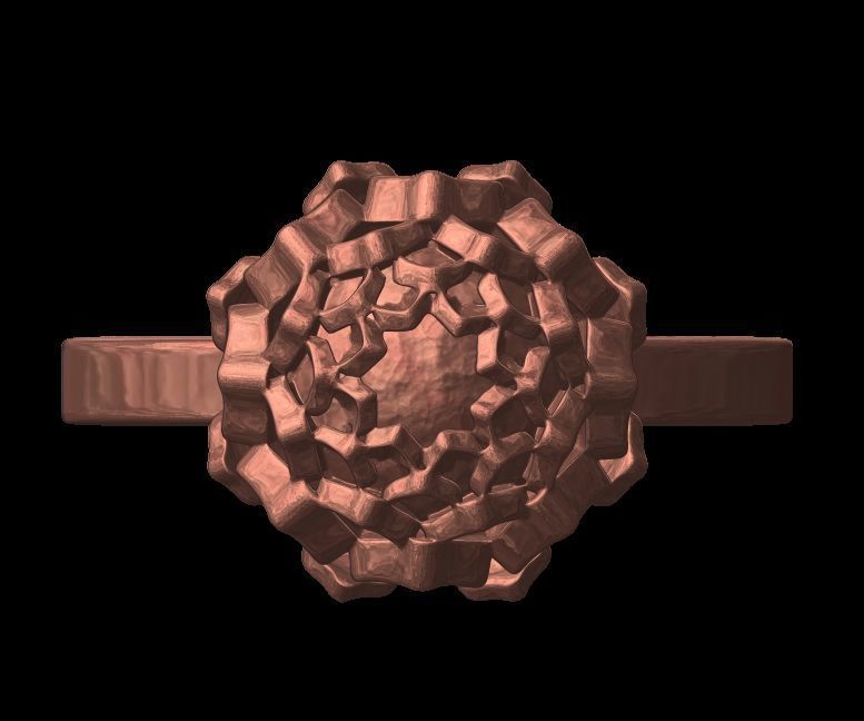 Lotus Ring 3D print model_16