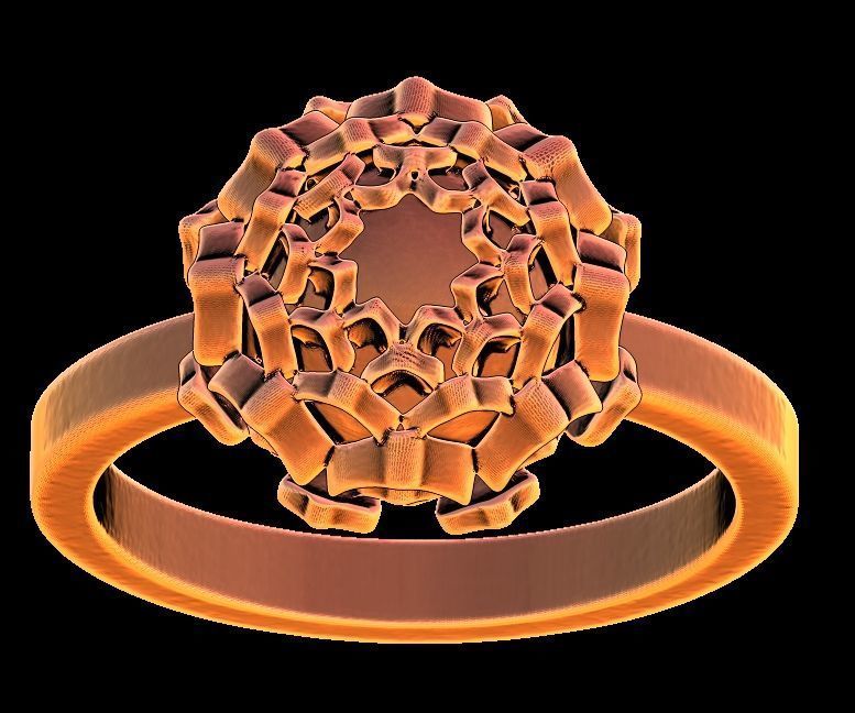 Lotus Ring 3D print model_7