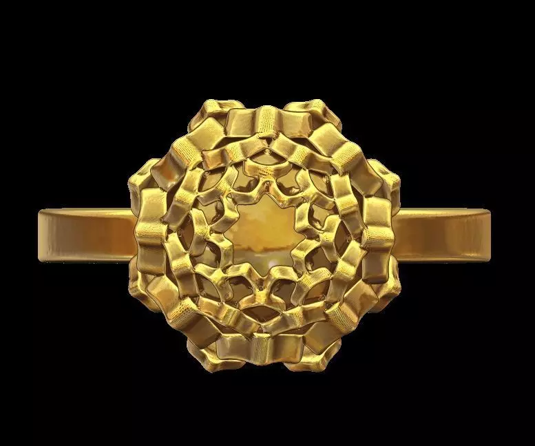 Lotus Ring 3D print model_0