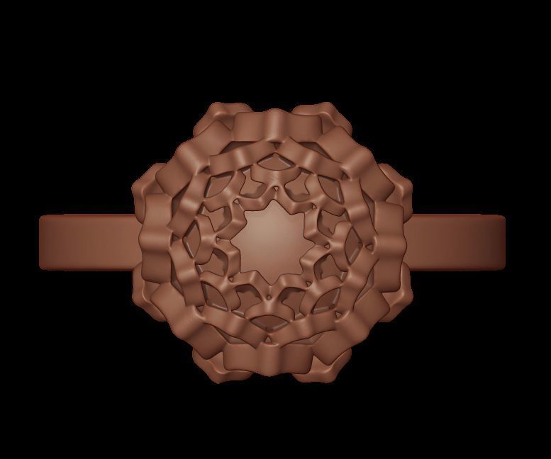 Lotus Ring 3D print model_18