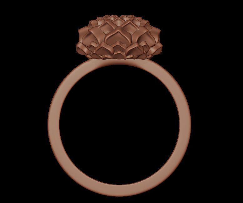 Lotus Ring 3D print model_19