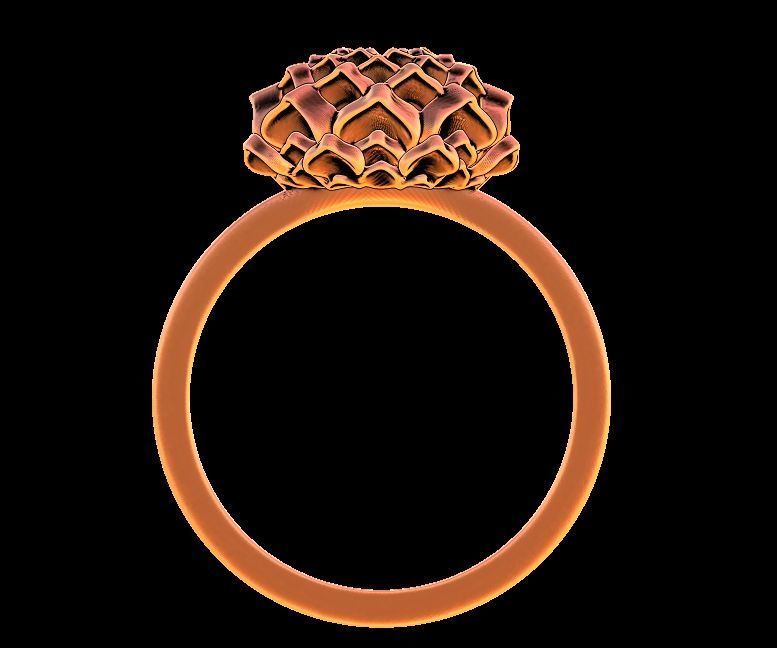 Lotus Ring 3D print model_8